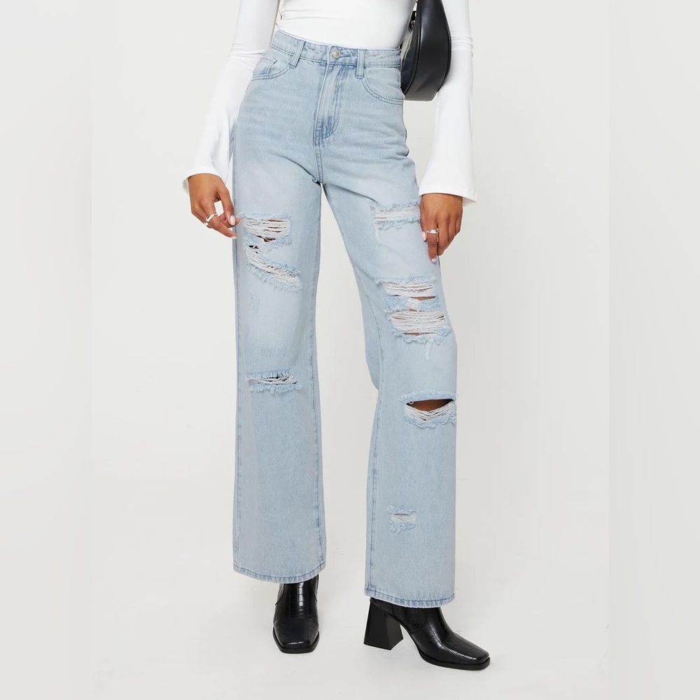 Bliston Boyfriend Jeans Light Wash Denim - Picture 1 of 11